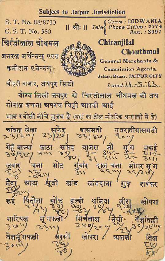Inde India Entier Postal Stationary Tigre — Verso