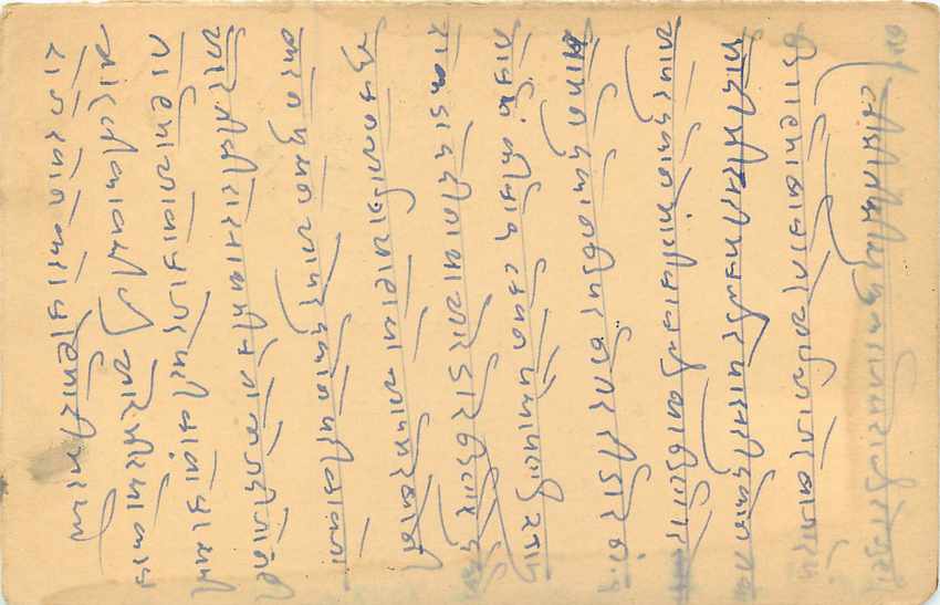 Inde India Entier Postal Stationary Tigre — Verso