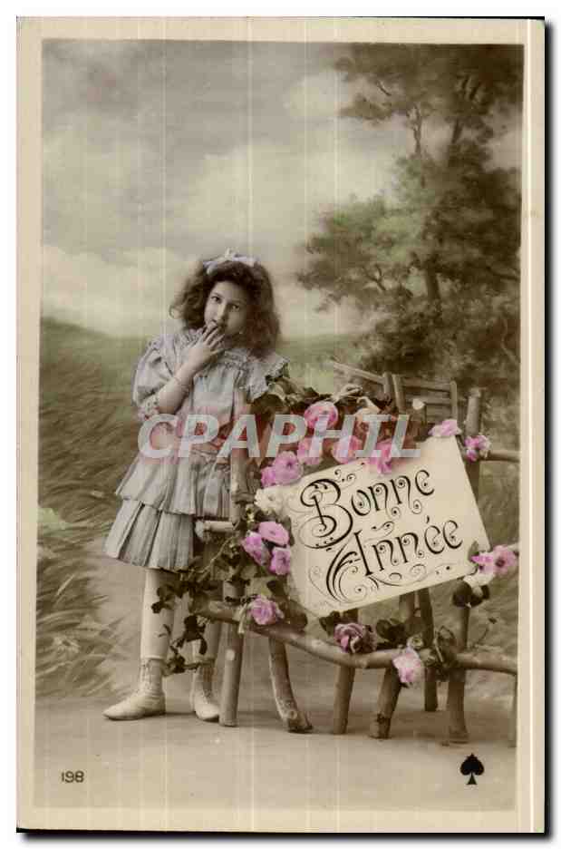 CPA Fantaisie Jeune fille Bonne annee
