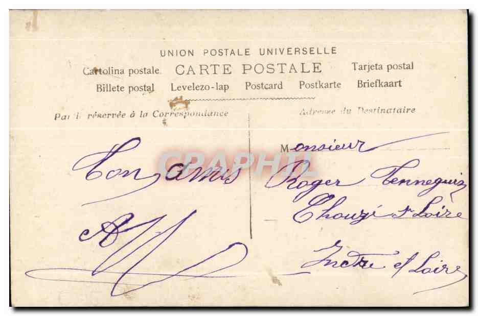 CPA Fantaisie Jeune fille Bonne annee — Verso