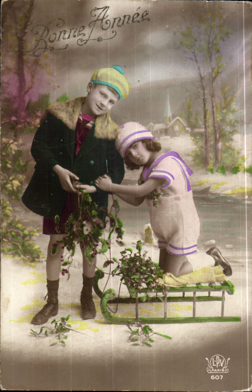 CPA Fantaisie Enfants Bonne annee
