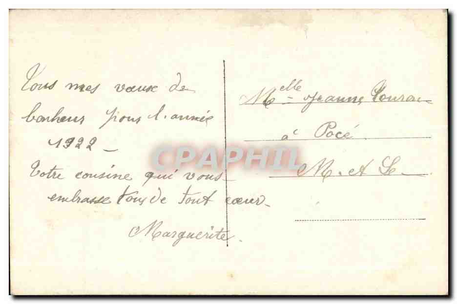 CPA Fantaisie Homme Bonne annee — Verso