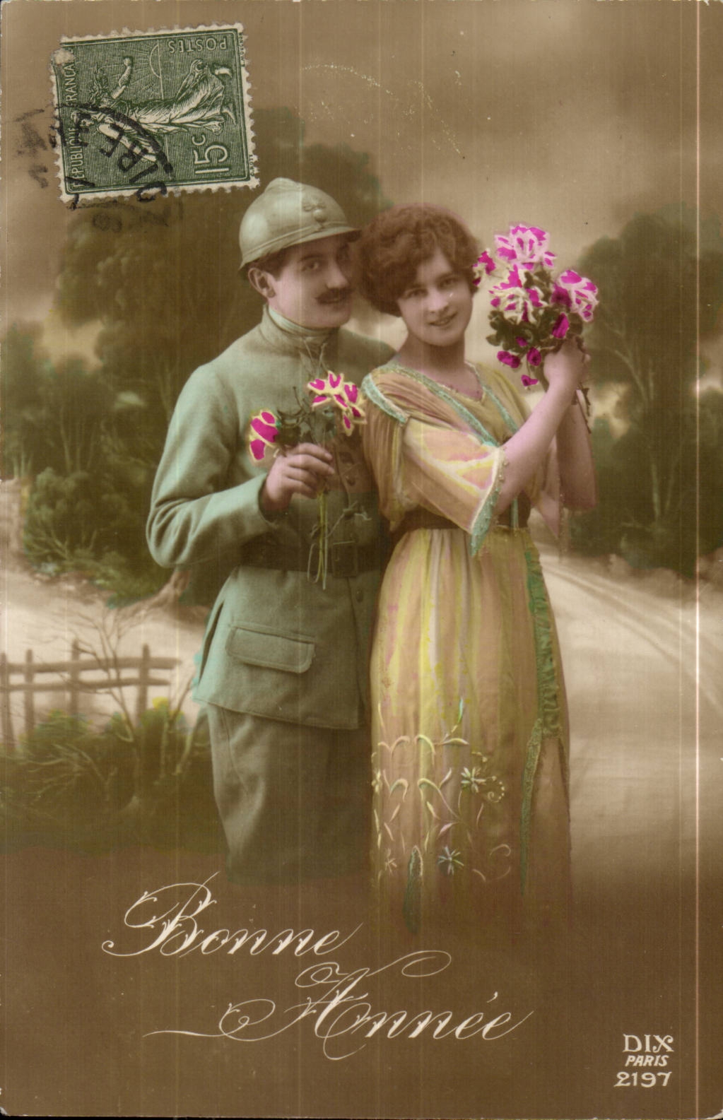 Soldat et femme — Année 1917 — Dix Paris 2197