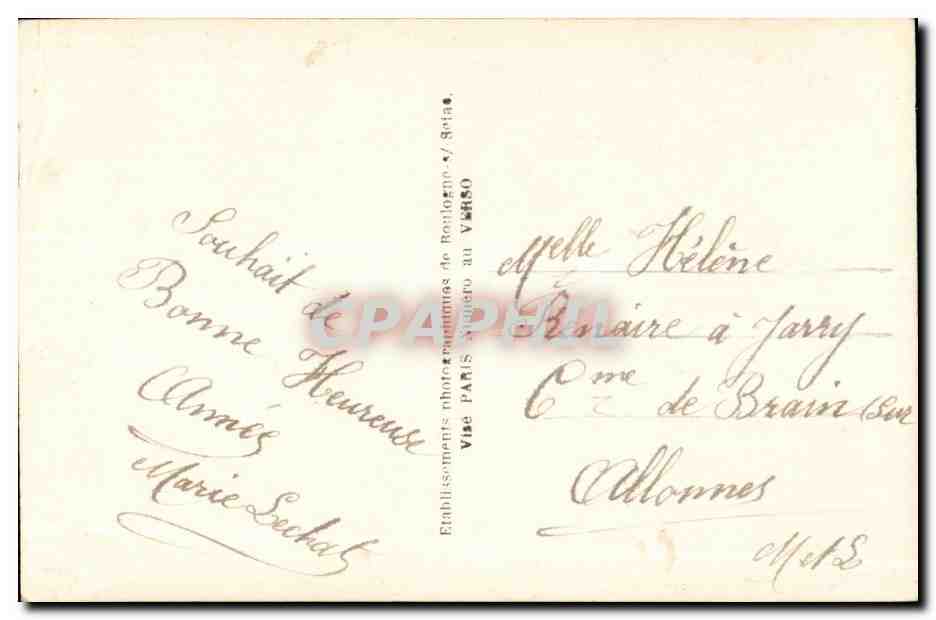 CPA Fantaisie Homme Bonne annee (militaria militaire) — Rückseite