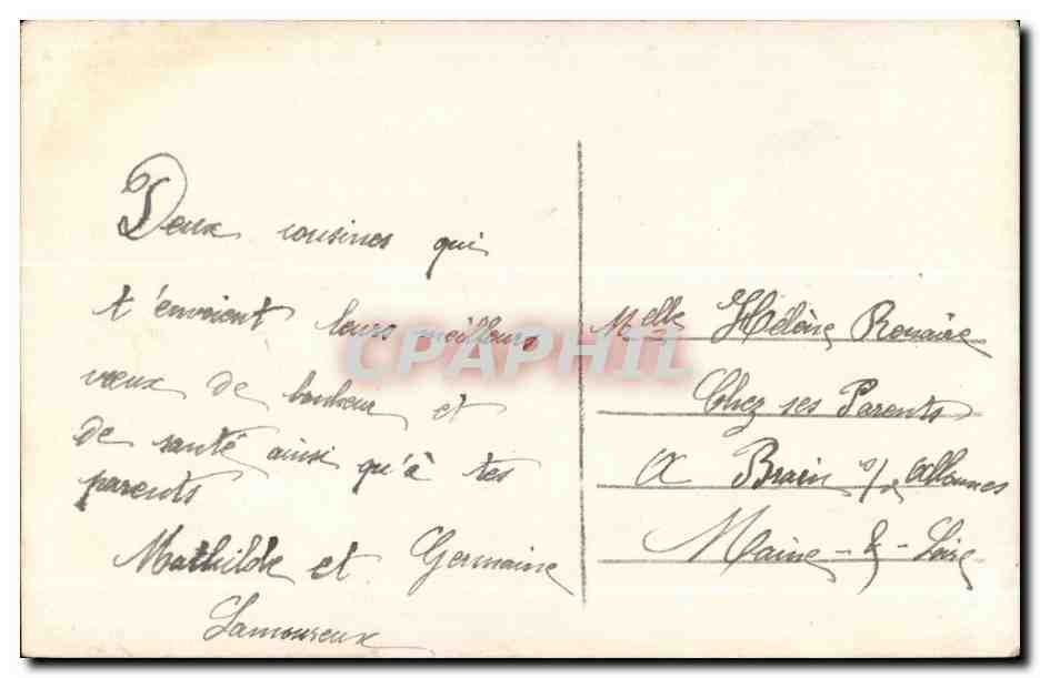 CPA Fantaisie Femme Bonne annee (militaria militaire) — Rückseite