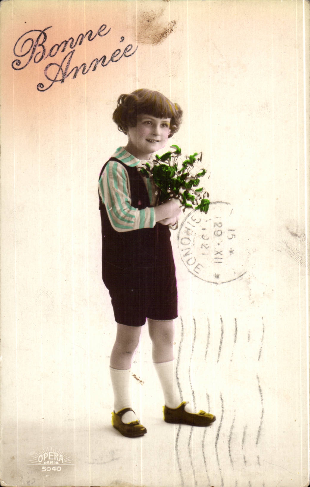 CPA Fantaisie Enfant Bonne annee 
