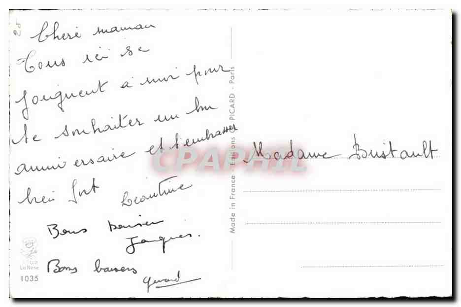 CPA Fantaisie Fleurs — Verso
