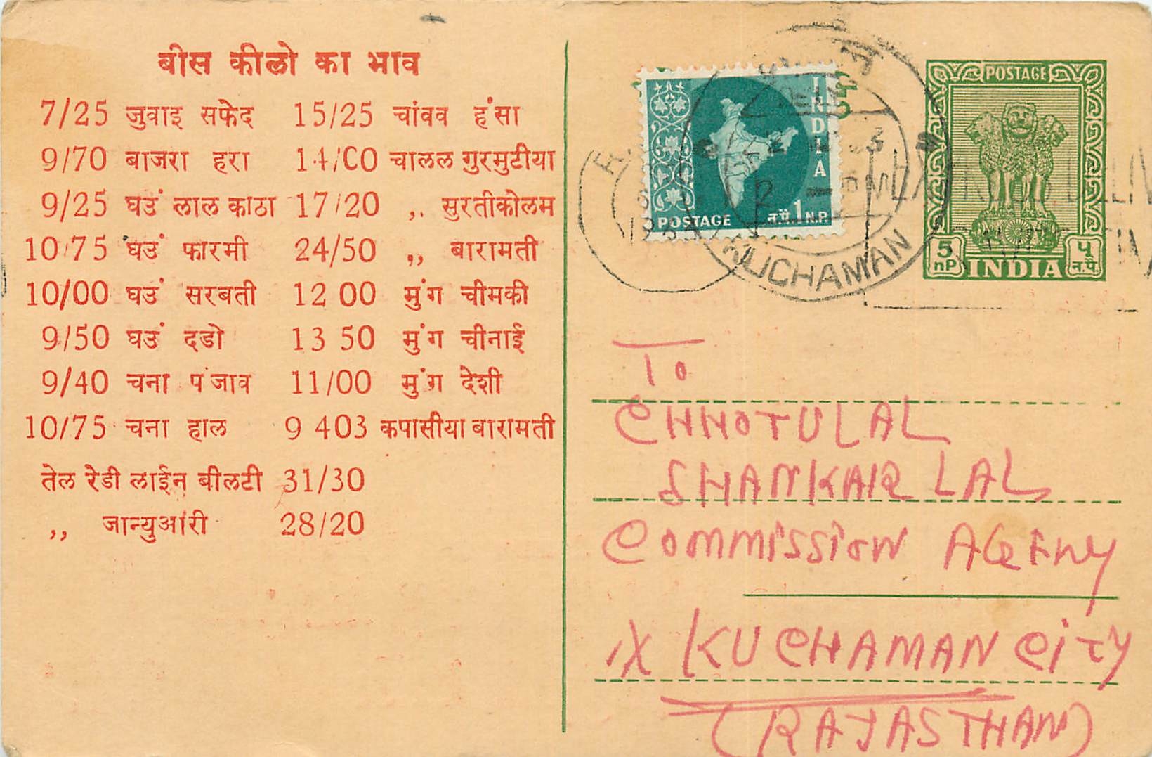 Inde India Entier Postal Stationary Tigre