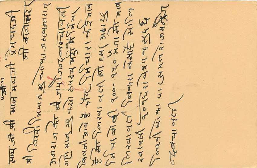 Inde India Entier Postal Stationary Tigre — Verso