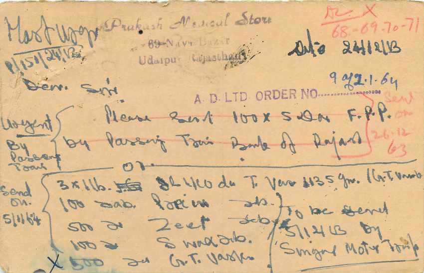 Inde India Entier Postal Stationary Tigre — Verso