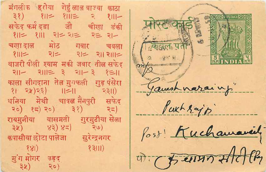 Inde India Entier Postal Stationary Tigre