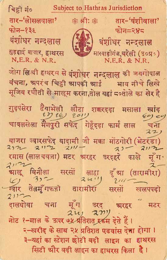 Inde India Entier Postal Stationary Tigre — Verso