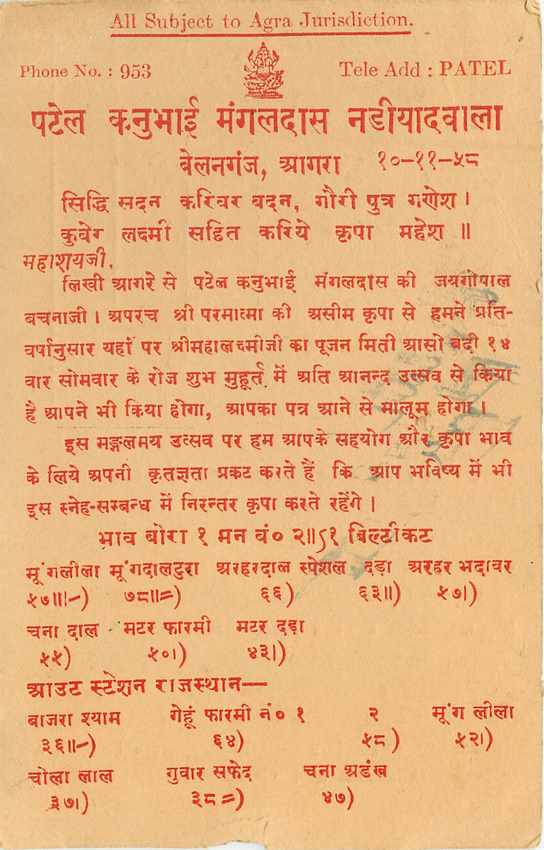 Inde India Entier Postal Stationary Tigre — Verso