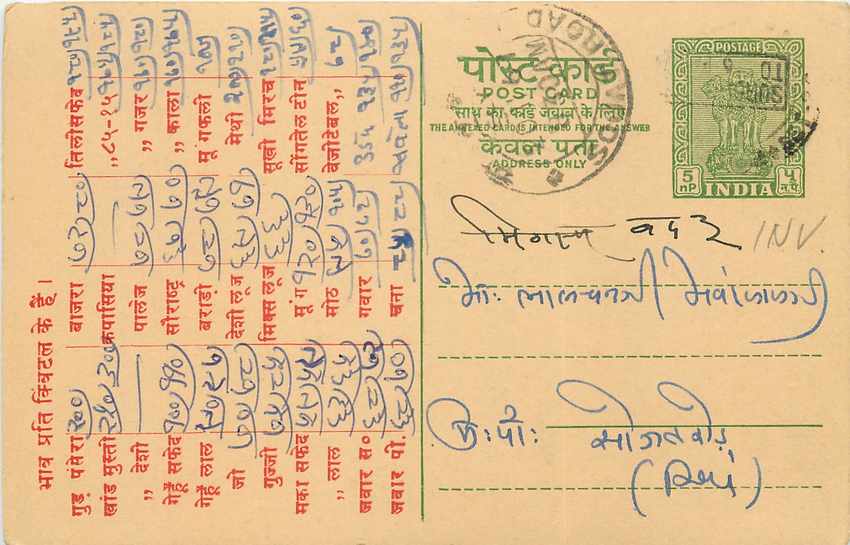 Inde India Entier Postal Stationary Tigre