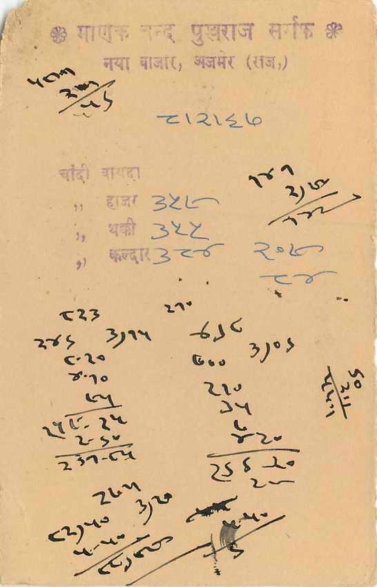 Inde India Entier Postal Stationary Tigre — Verso