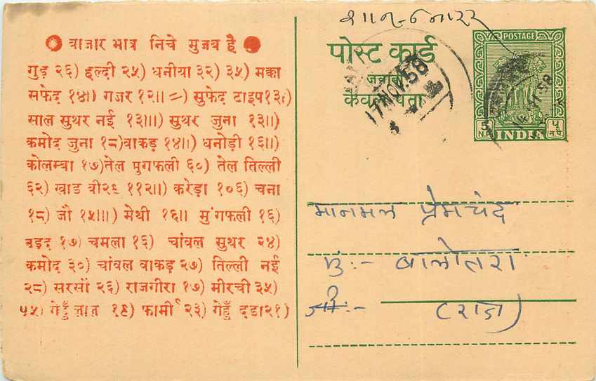 Inde India Entier Postal Stationary Tigre
