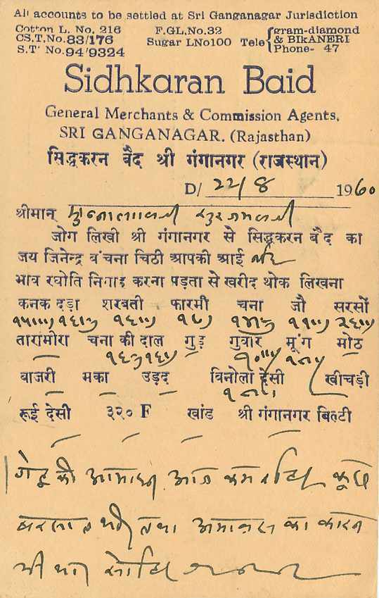 Inde India Entier Postal Stationary Tigre — Verso