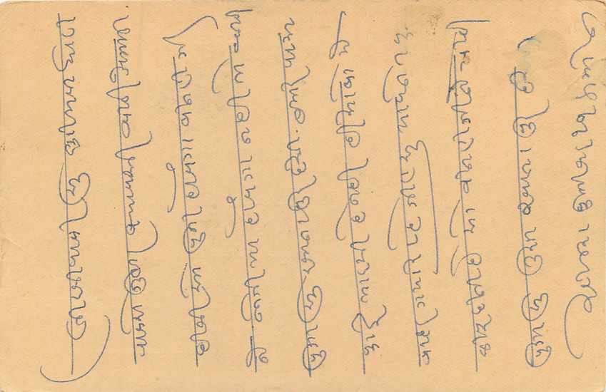Inde India Entier Postal Stationary Tigre — Verso