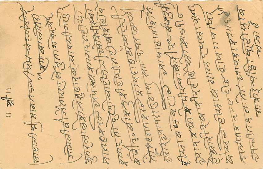 Inde India Entier Postal Stationary Tigre — Verso