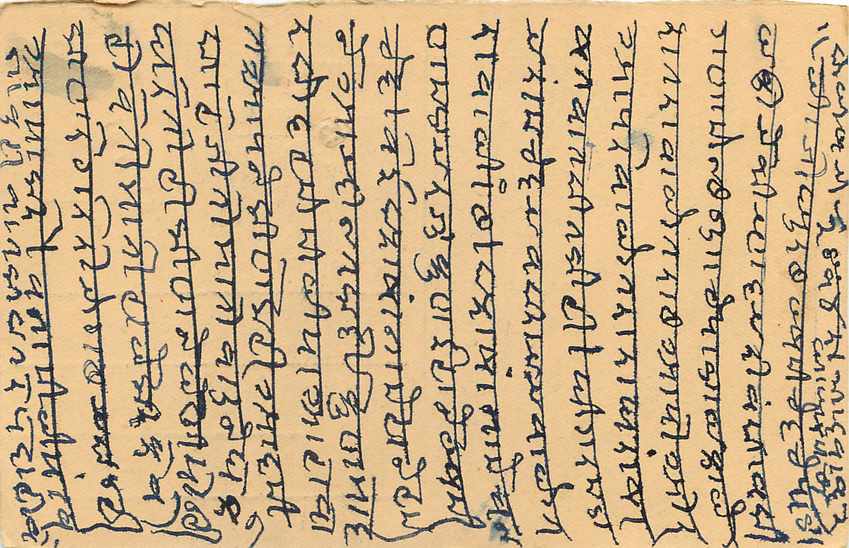 Inde India Entier Postal Stationary Tigre — Verso