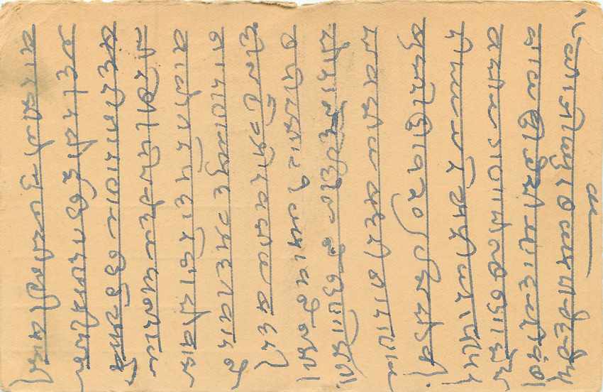 Inde India Entier Postal Stationary Tigre — Verso