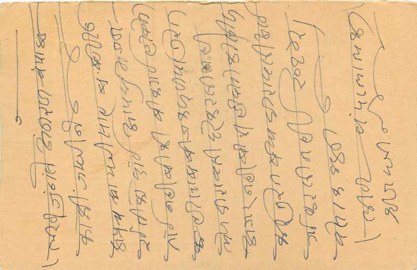 Inde India Entier Postal Stationary Tigre — Verso