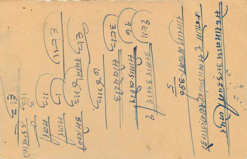 Inde India Entier Postal Stationary Tigre — Verso