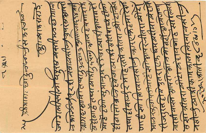 Inde India Entier Postal Stationary Tigre — Verso