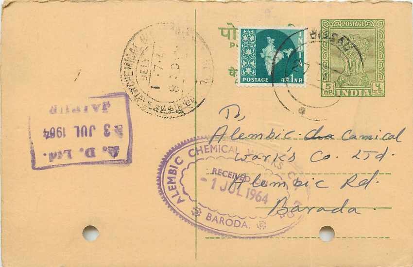 Inde India Entier Postal Stationary Tigre