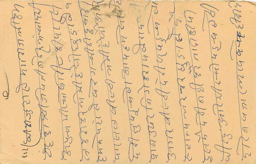 Inde India Entier Postal Stationary Tigre — Verso