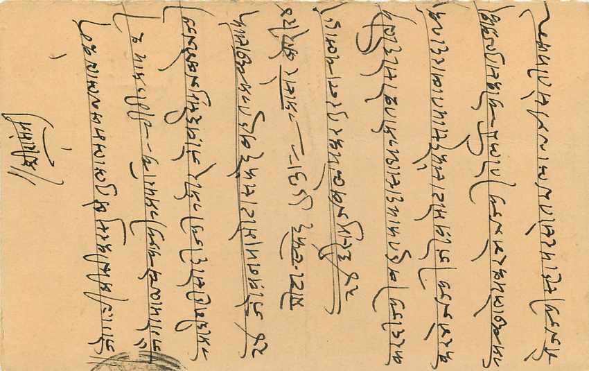 Inde India Entier Postal Stationary Tigre — Verso