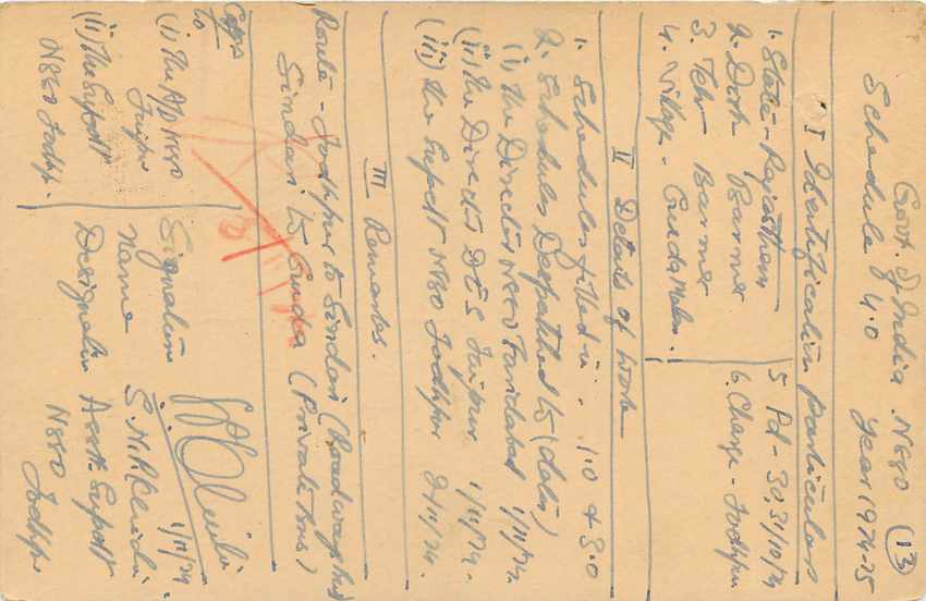 Inde India Entier Postal Stationary Tigre — Verso