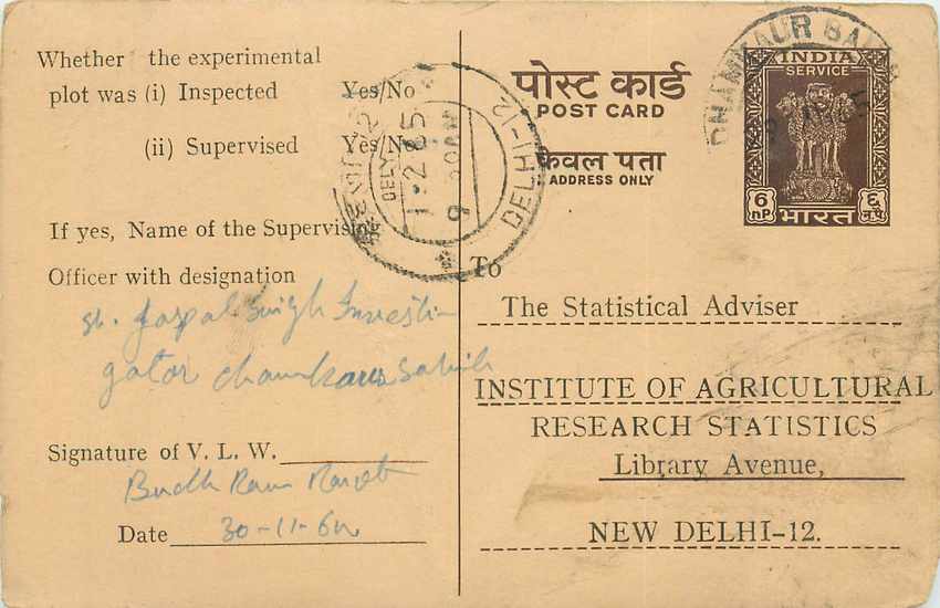 Inde India Entier Postal Stationary Tigre