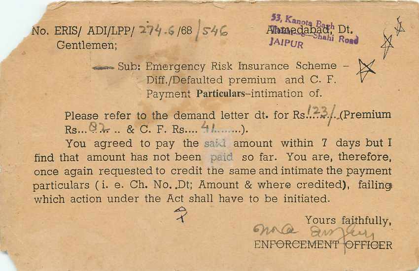 Inde India Entier Postal Stationary Tigre — Verso