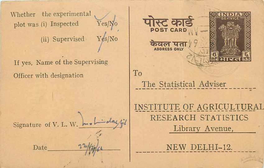 Inde India Entier Postal Stationary Tigre