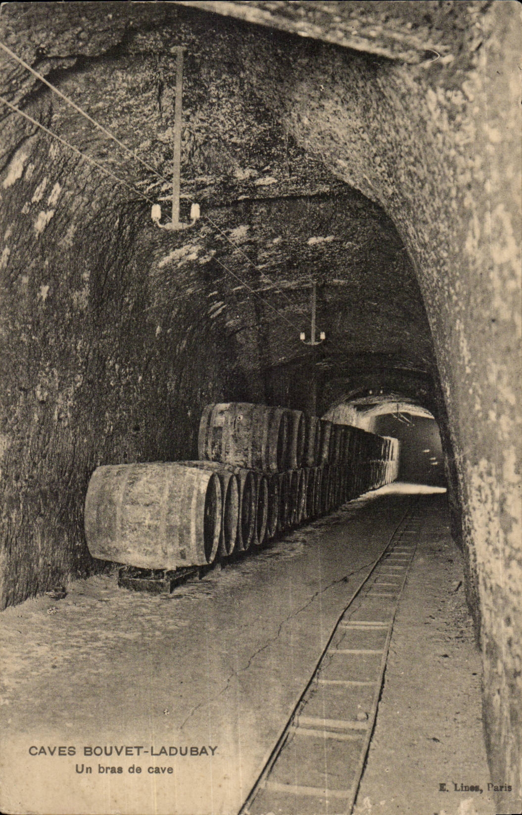 CPA Caves Bouvet LAdubay un bras de cave (vin vignoble)