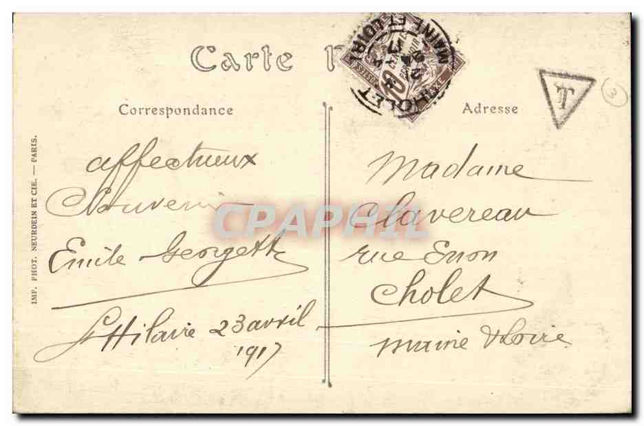Saint Hilaire CPA La vieille eglise — Rückseite