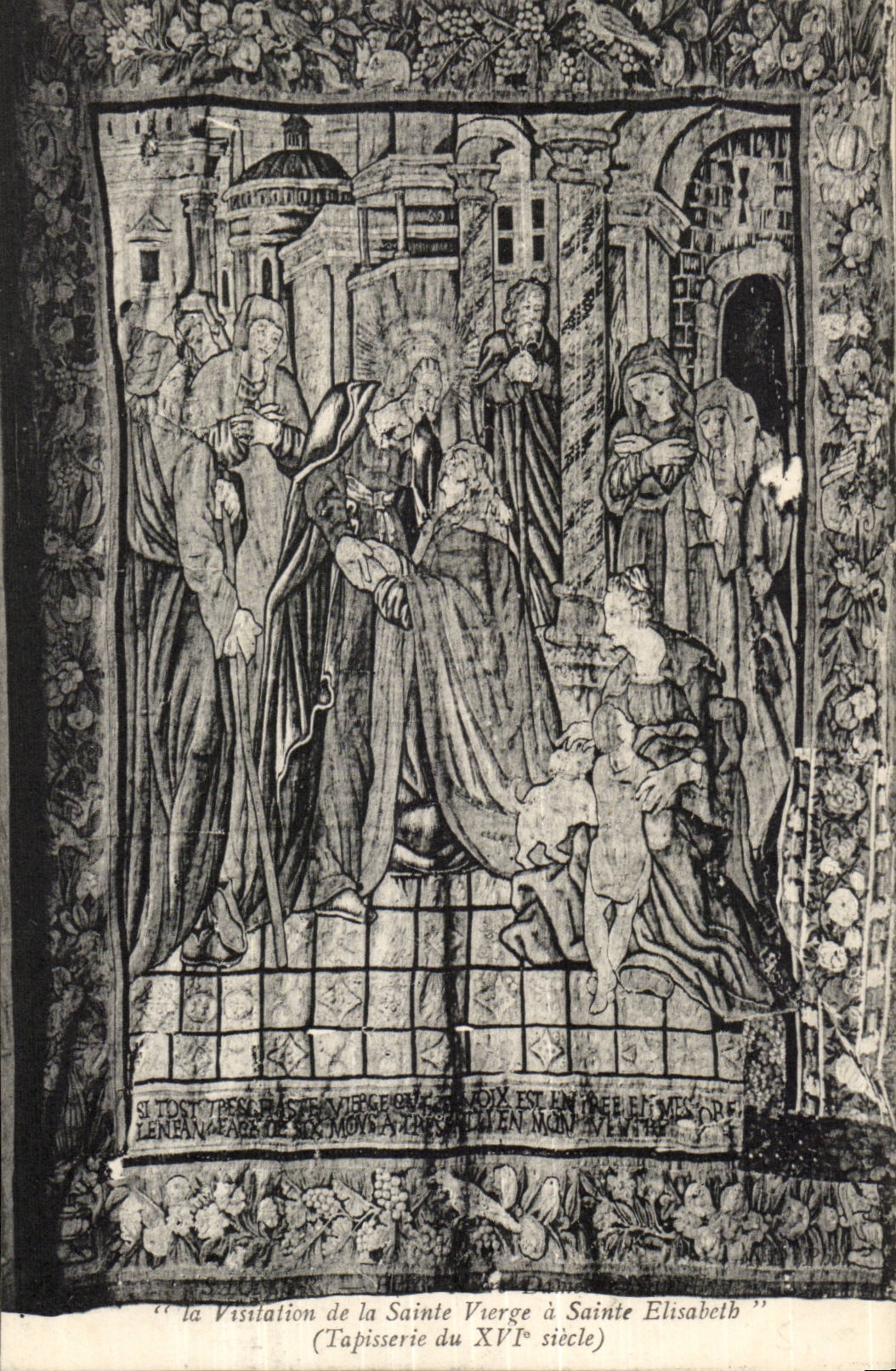 Saumur CPA La visitation de la Sainte Vierge a Sainte Elisabeth (tapisserie du 16eme)