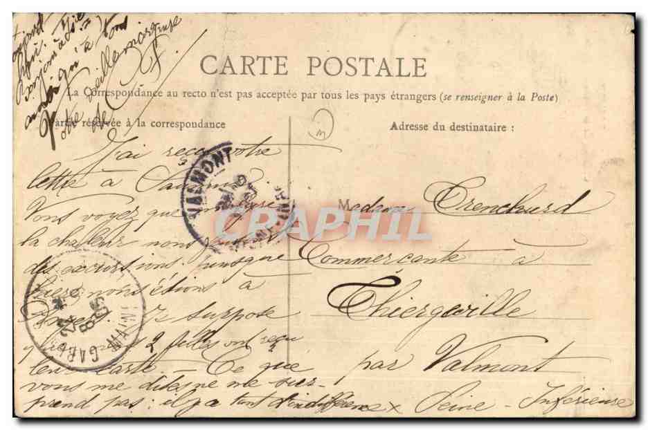 Saumur CPA Chateau de la reine de Sicile — Rückseite