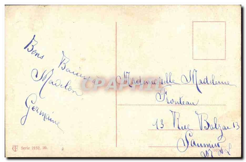 CPA Fantaisie Fleurs Rose — Rückseite