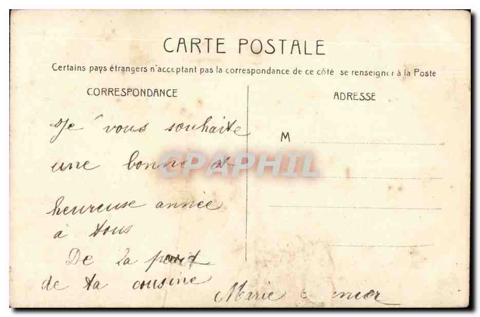 CPA Enfant Fille Souvenir d'amitie — Rückseite