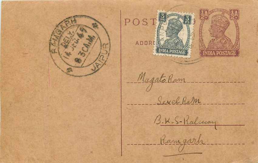 Inde India Cover Card Postal Stationary