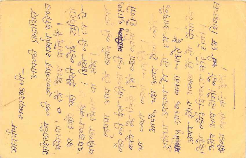 Inde India Cover Card Postal Stationary Singe Monkey Lemurien — Verso