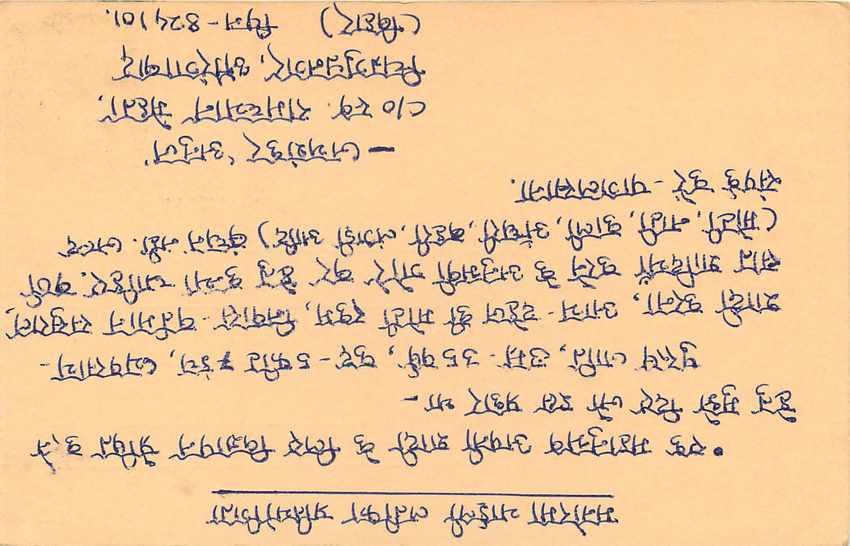 Inde India Cover Card Postal Stationary Singe Monkey Lemurien — Verso