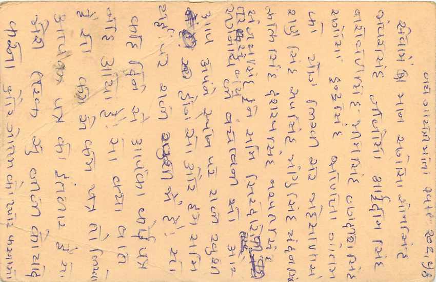 Inde India Cover Card Postal Stationary Singe Monkey Lemurien — Verso