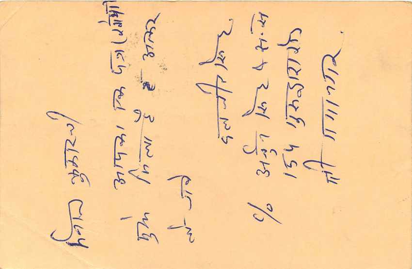 Inde India Cover Card Postal Stationary Singe Monkey Lemurien — Verso