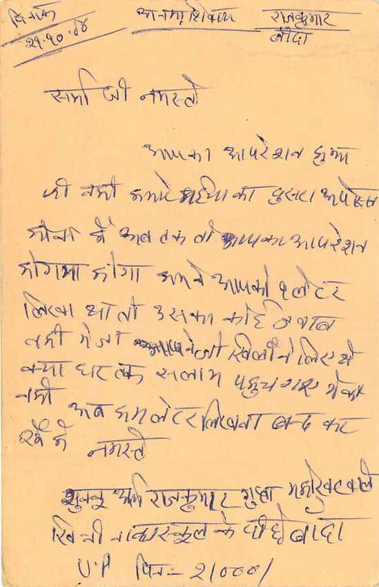 Inde India Cover Card Postal Stationary Singe Monkey Lemurien — Verso