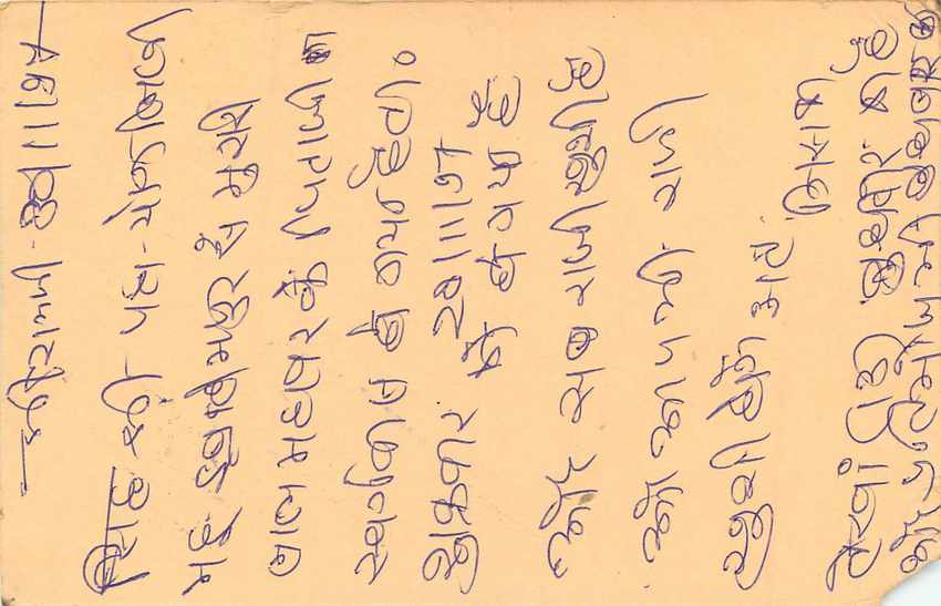 Inde India Cover Card Postal Stationary Singe Monkey Lemurien — Verso