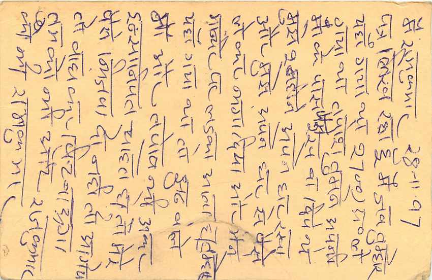 Inde India Cover Card Postal Stationary Singe Monkey Lemurien — Verso