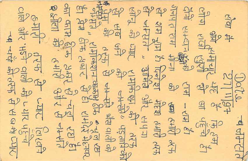 Inde India Cover Card Postal Stationary Singe Monkey Lemurien — Verso